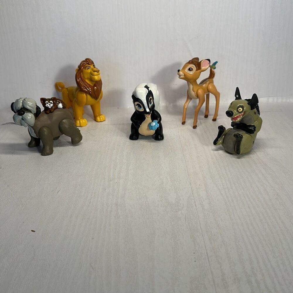 Lot of‎ Disney Animals Simba Bambi Flower Ed Hyena Colonel Sergeant Tibbs